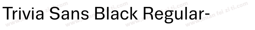 Trivia Sans Black Regular字体转换